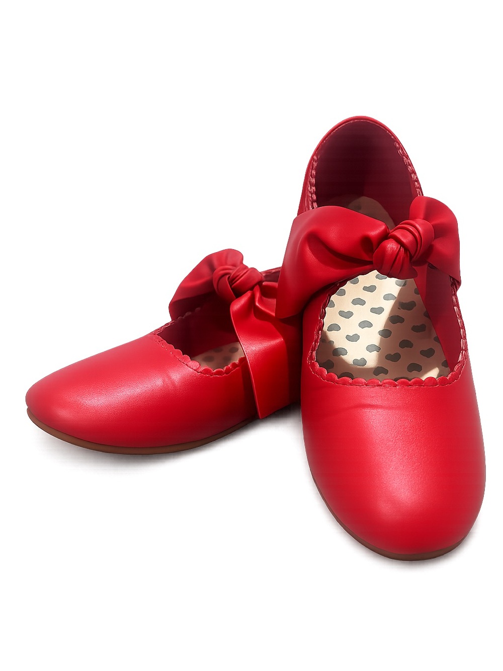 Dream Pairs Girls Red Mary Jane Bow Flats Size 2 Ballet Dress Shoes